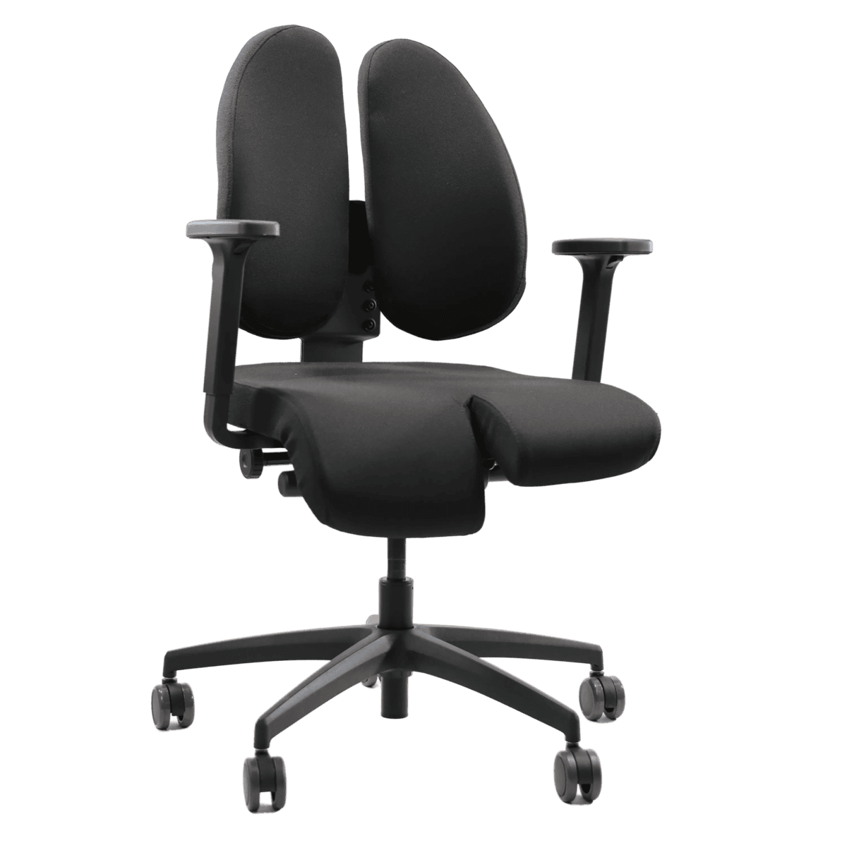 Das Bild zeigt einen schwarzen Athrodesen-Stuhl von wupperchair